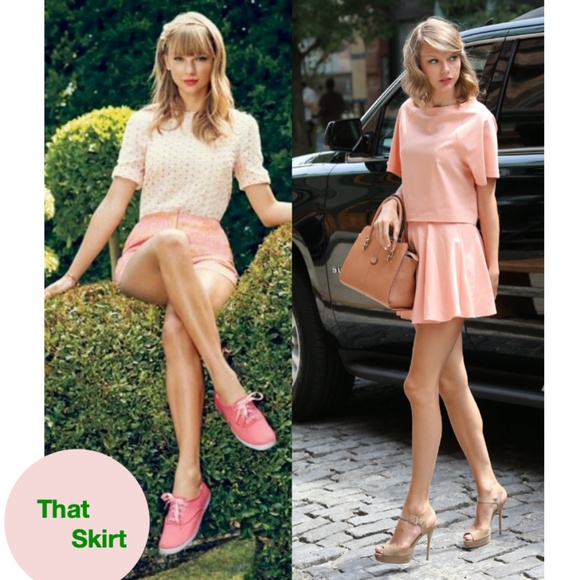 Loft peach pink short A-line mini skirt size 8 - Picture 2 of 7